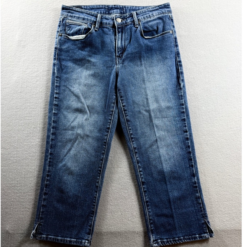 Levi Strauss Jeans Womens 29 Blue Straight Leg Crop Embroidered Pockets 30x20